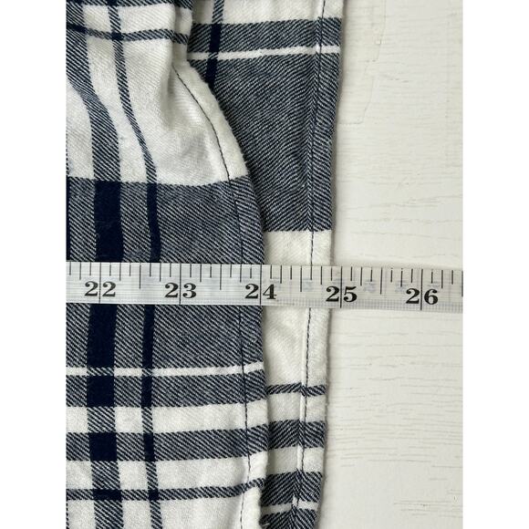 J. Crew Button Up Shirt Plaid Blue White Long Sleeve Casual Gorpcore Size L - Picture 9 of 9